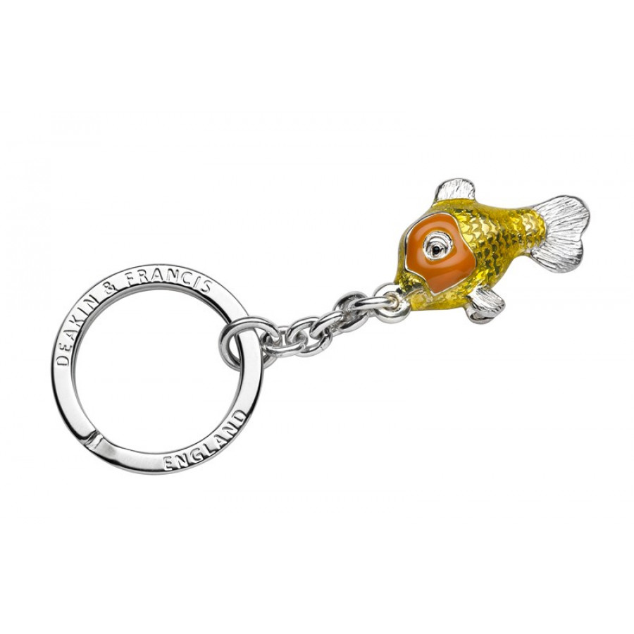 Goldfish Keyring in Sterling Silver