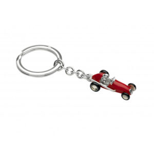 Racing Car Keyring in Sterling Silver