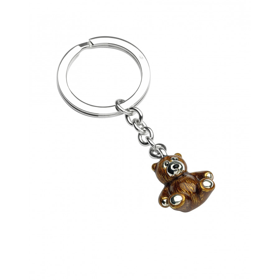 Teddy Keyring in Sterling Silver