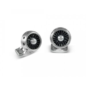 Jet Turbine Cufflnks in Brushed Aluminium