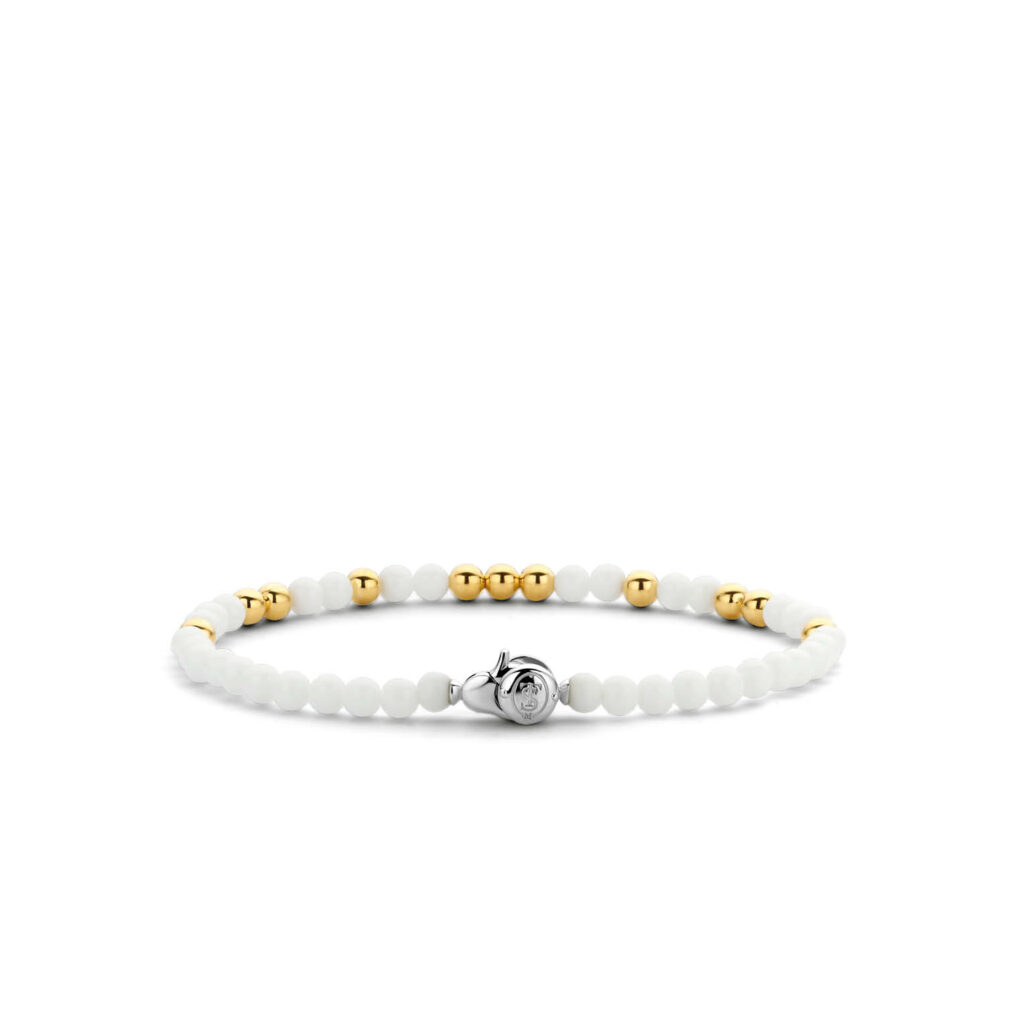 Ti Sento White Bead Bracelet