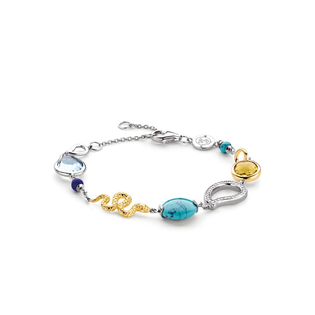 Ti Sento Silver & Turquoise Bead Bracelet