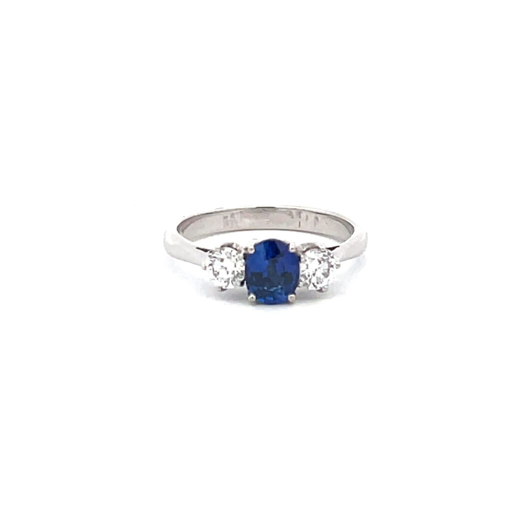 Sapphire & Diamond Trilogy Ring