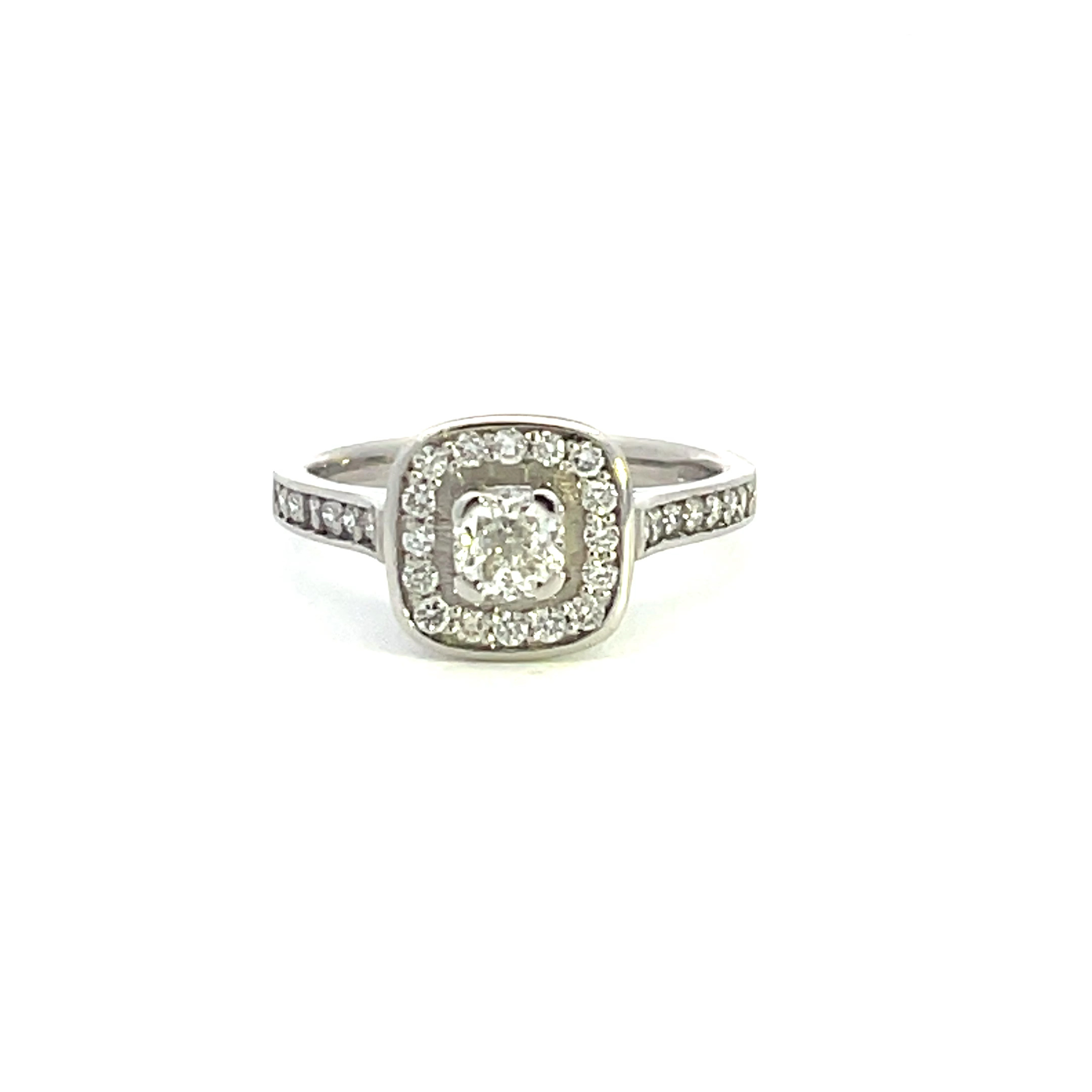 Cushion Shaped Diamond Cluster Ring