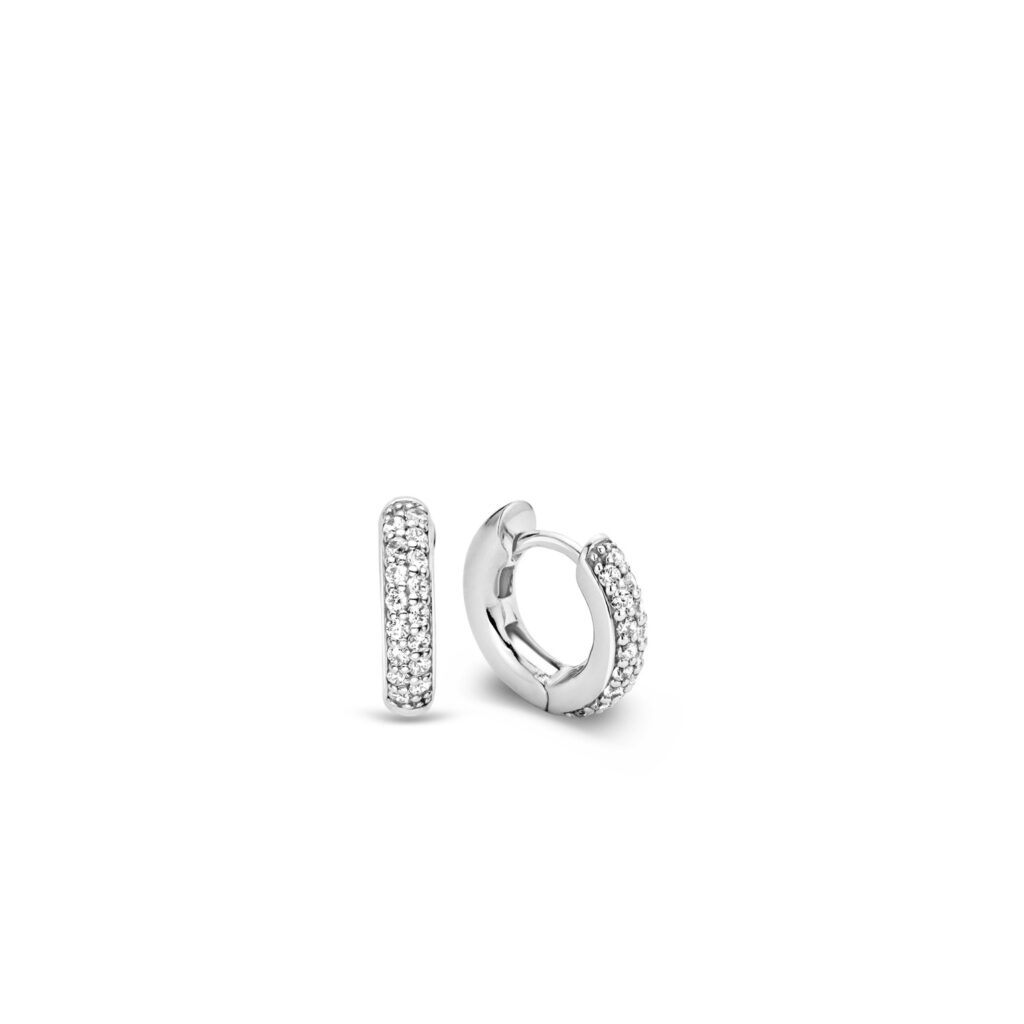 Ti Sento Stone Set Hoops