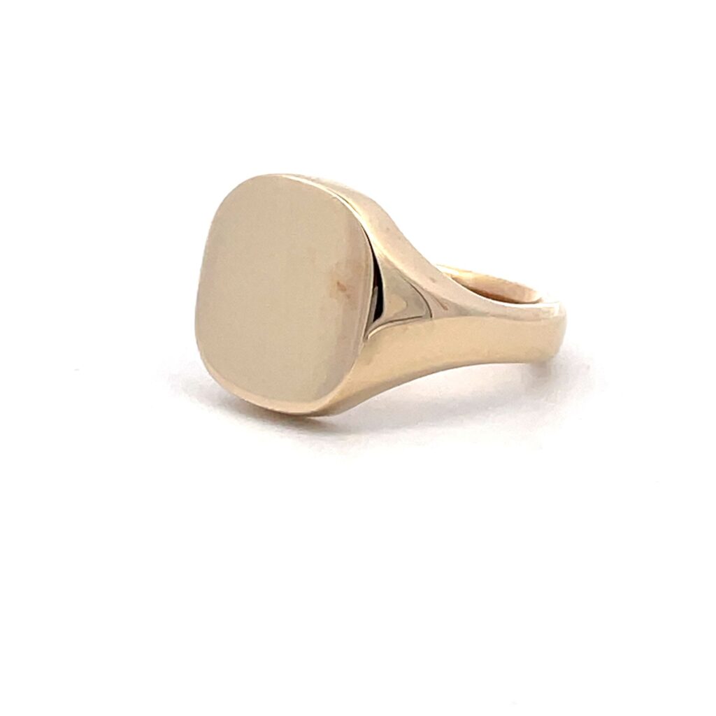 9ct Gold Cushion Shaped Signet Ring