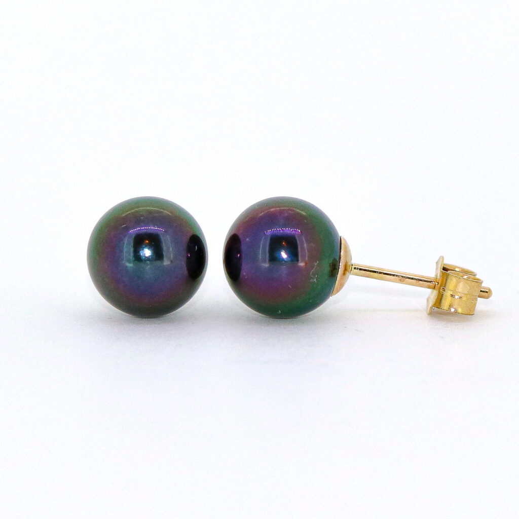 Black Akoya Pearl Studs