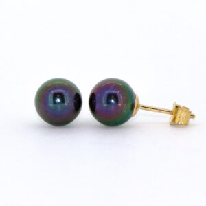 Black Akoya Pearl Studs