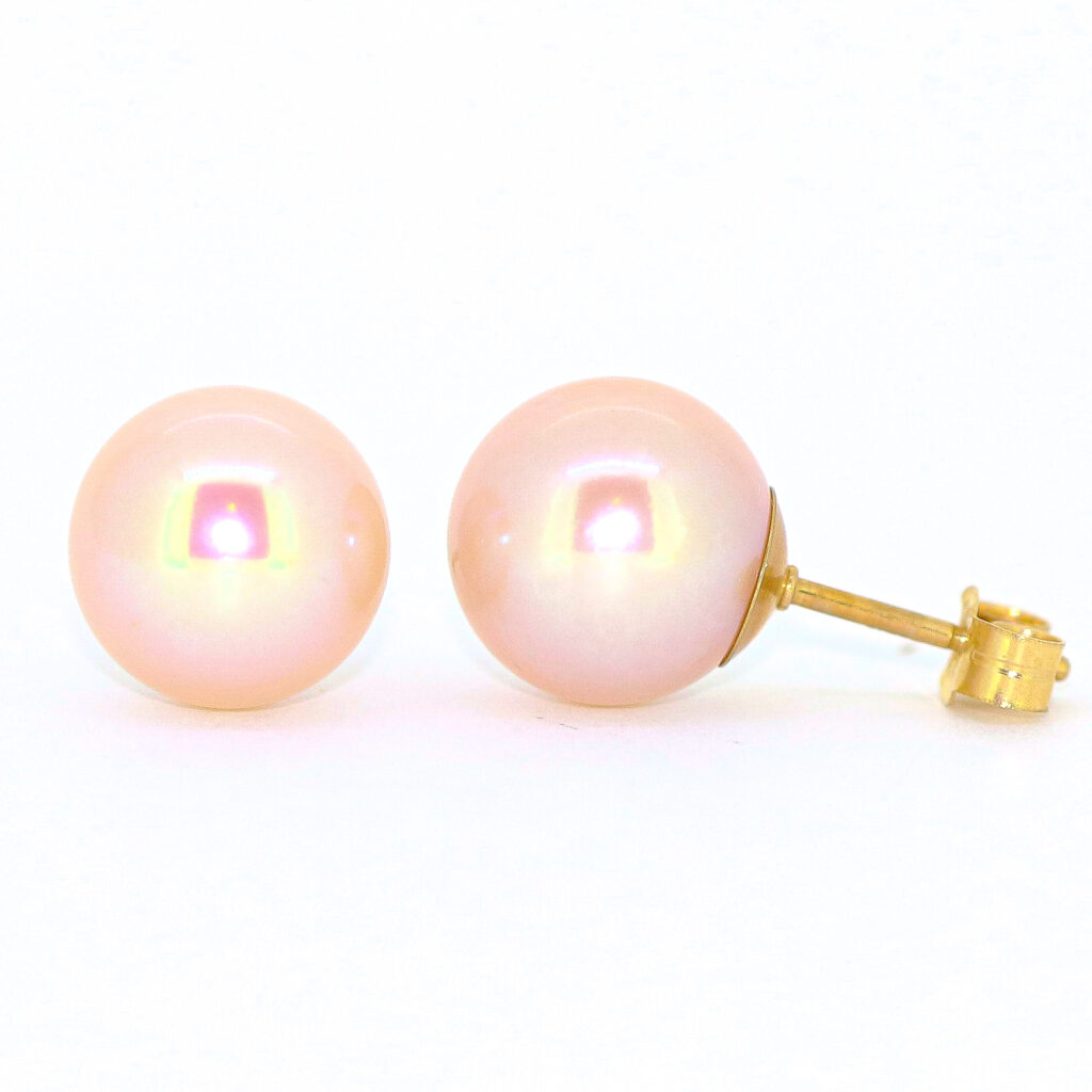 Apricot/Pink Cultured River Pearls