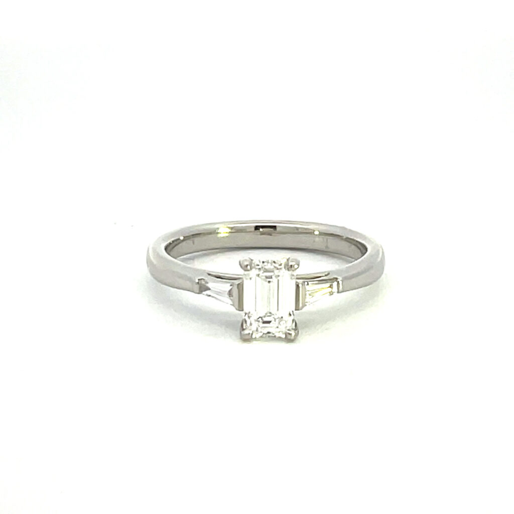 Emerald Cut Diamond Solitaire Ring