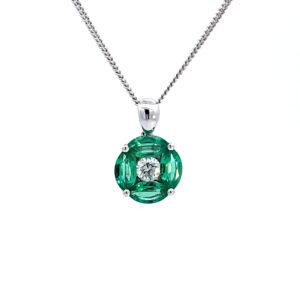 Diamond & Emerald Pendant