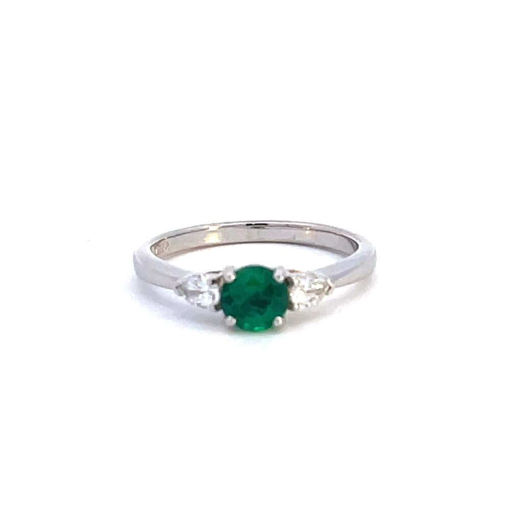 Emerald & Diamond Trilogy Ring