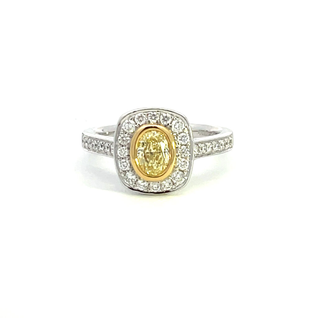 Yellow Diamond Cluster Ring