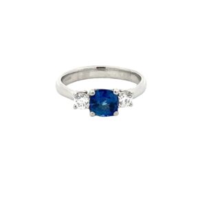 Sapphire & Diamond Trilogy Ring