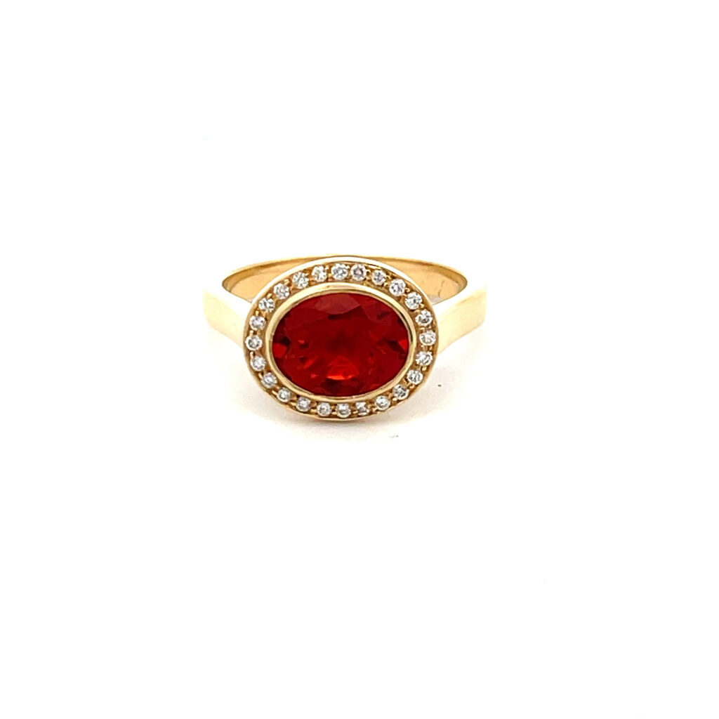 Mexican Fire Opal Ring