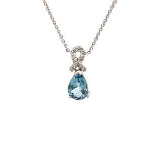 Aquamarine & Diamond Pendant