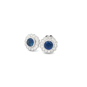 Sapphire & Diamond Studs
