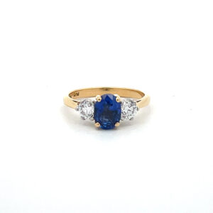 Sapphire & Diamond Trilogy Ring