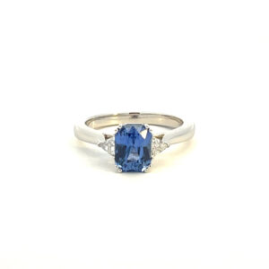 Ceylon Sapphire Trilogy Ring