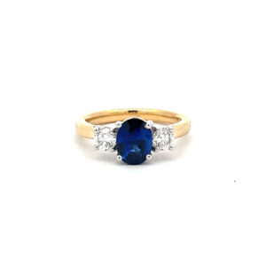 Sapphire & Diamond Trilogy Ring