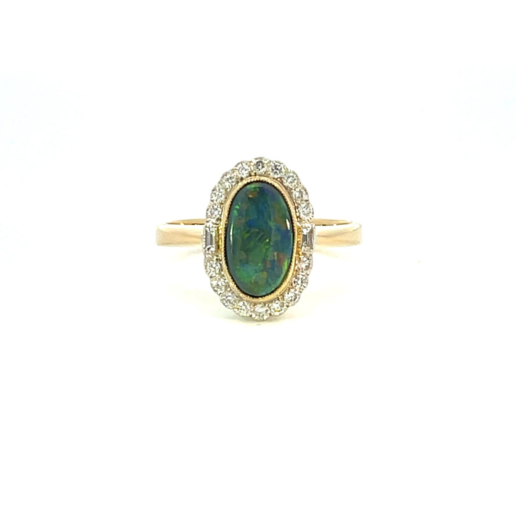 Lightning Ridge Black Opal Ring