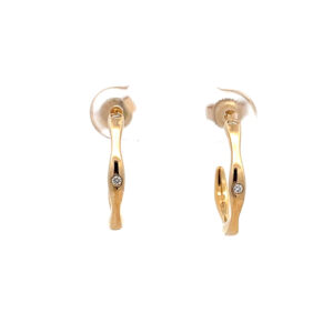 Diamond Dotted Hoops