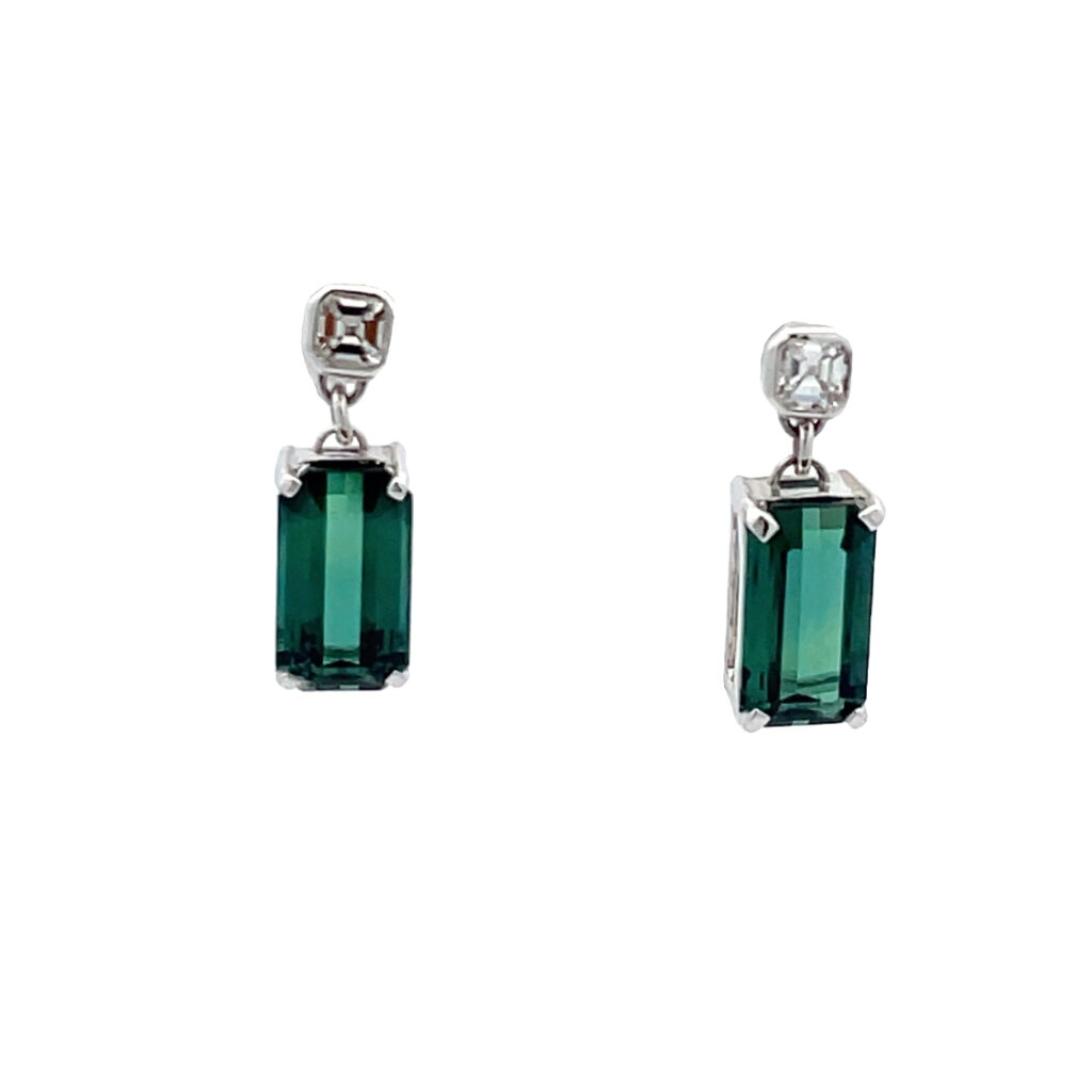 Tourmaline & Diamond Earrings