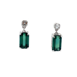 Tourmaline & Diamond Earrings