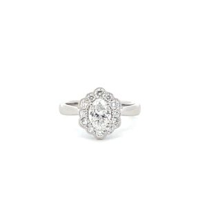 Oval Cluster Ring