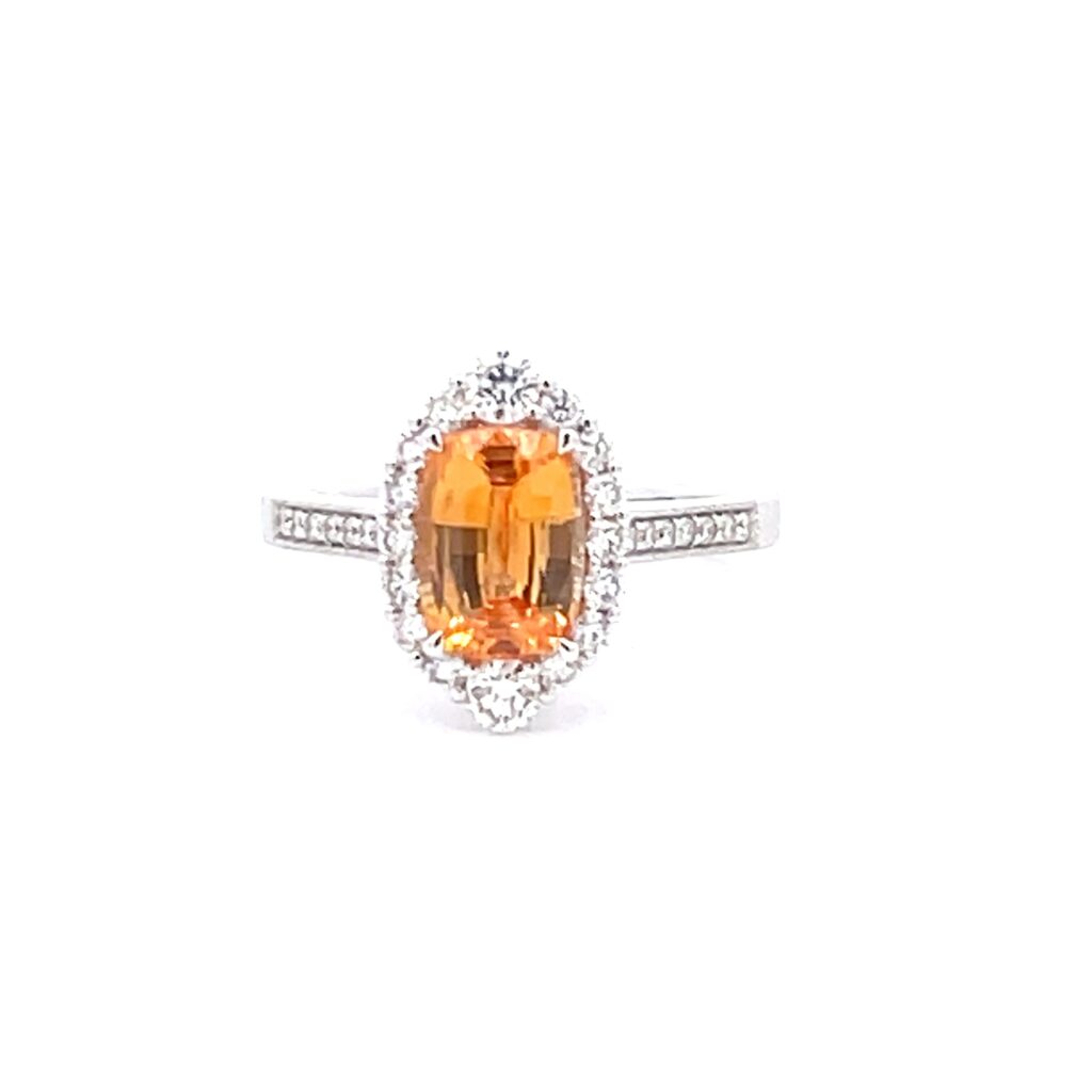 Apricot Sapphire Ring