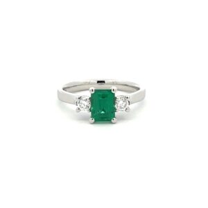 Emerald & Diamond Trilogy Ring