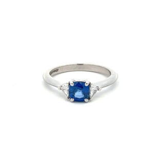 Sapphire & Diamond Trilogy Ring