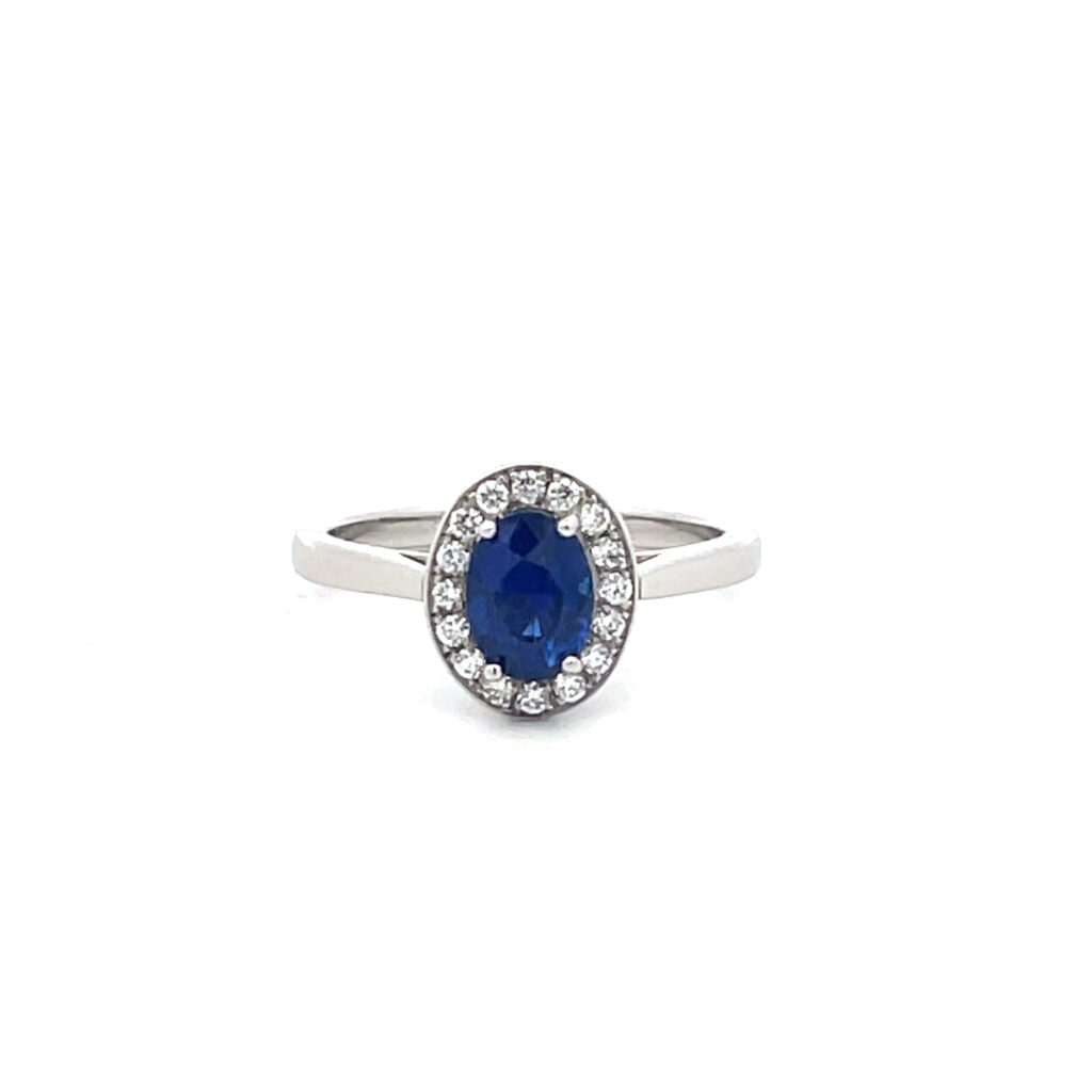 Oval Sapphire & Diamond Ring