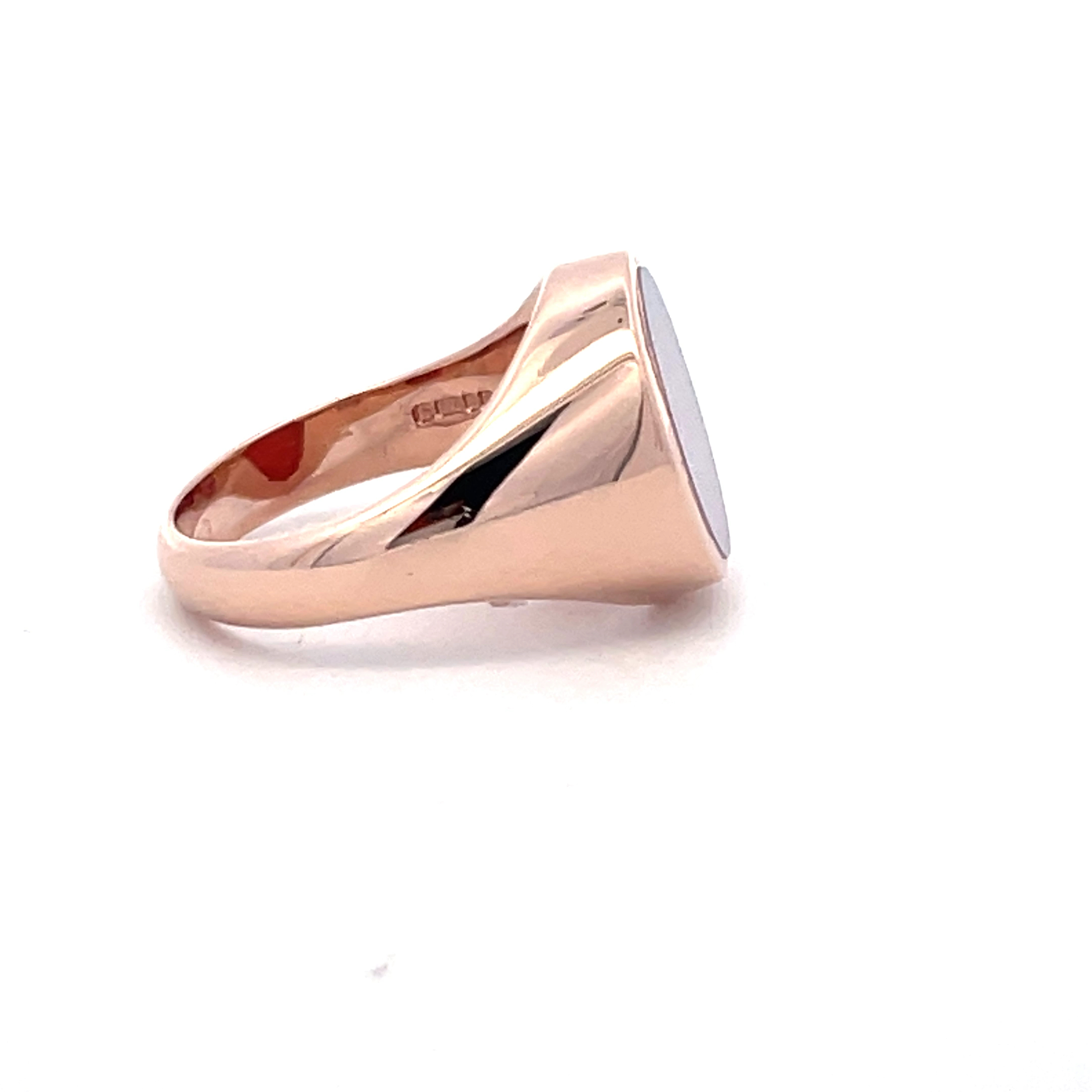 Gents Oval Sardonyx Signet Ring - Image 3