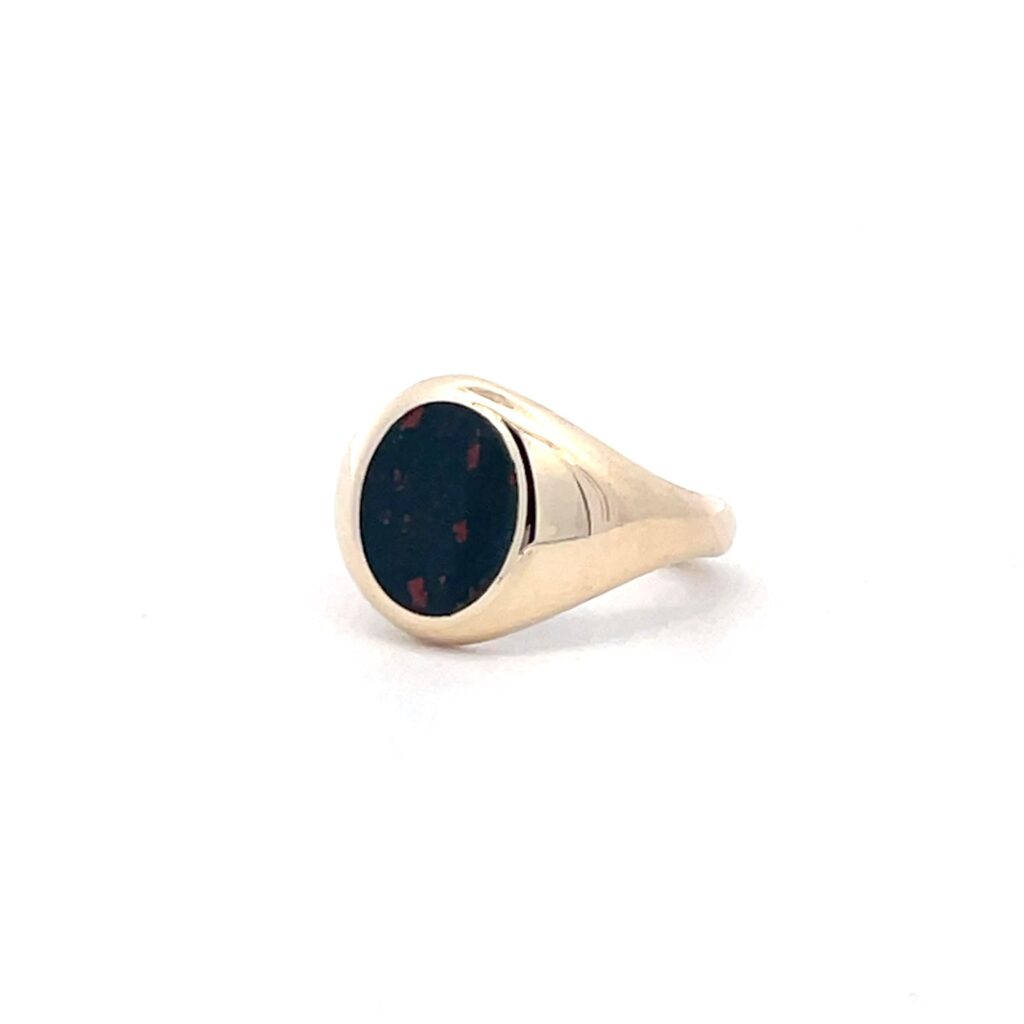 Lady's Bloodstone Signet Ring