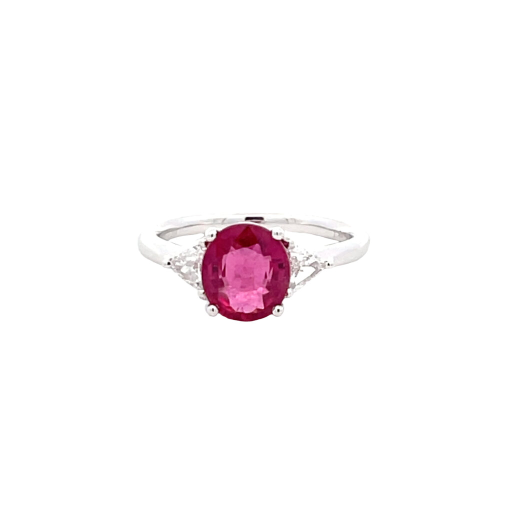 Pink Tourmaline & Diamond Ring