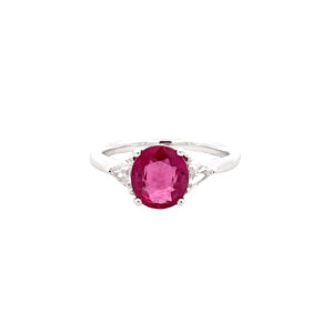Pink Tourmaline & Diamond Ring