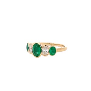 Oval Emerald & Diamond Ring