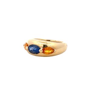 Blue & Yellow Sapphire Dress Ring