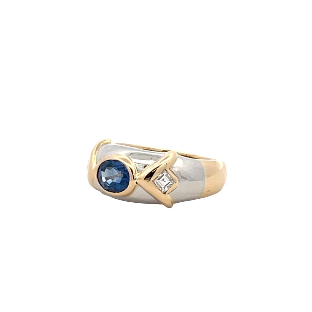 Blue Sapphire & Diamond Dress Ring
