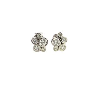 18ct Diamond 'Bubble' Earrings