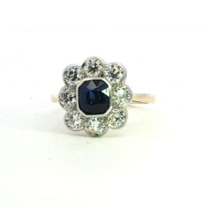 Sapphire Cluster Ring