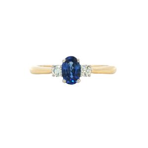 Sapphire & Diamond Trilogy Ring